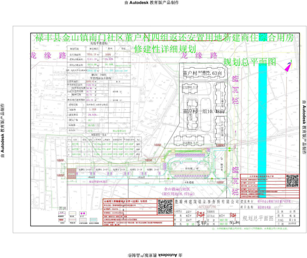 关于对禄丰县金山镇南门社区董户村四组返还安置用地新建商住综合用房